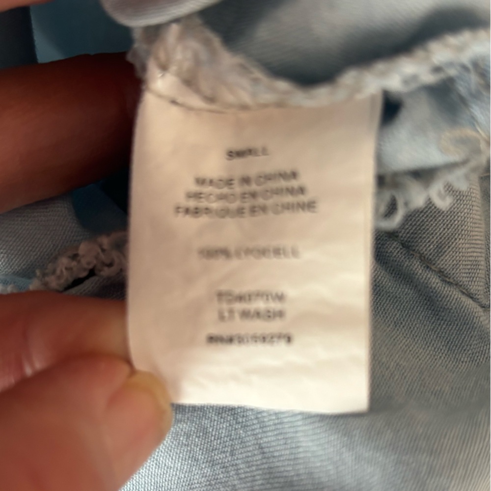 Thread & Supply Sky Blue Casual Shirt dress size small in excellent condition - Picture 8 of 8